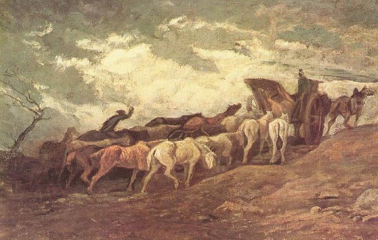 Honore Daumier Pferdezug oil painting image